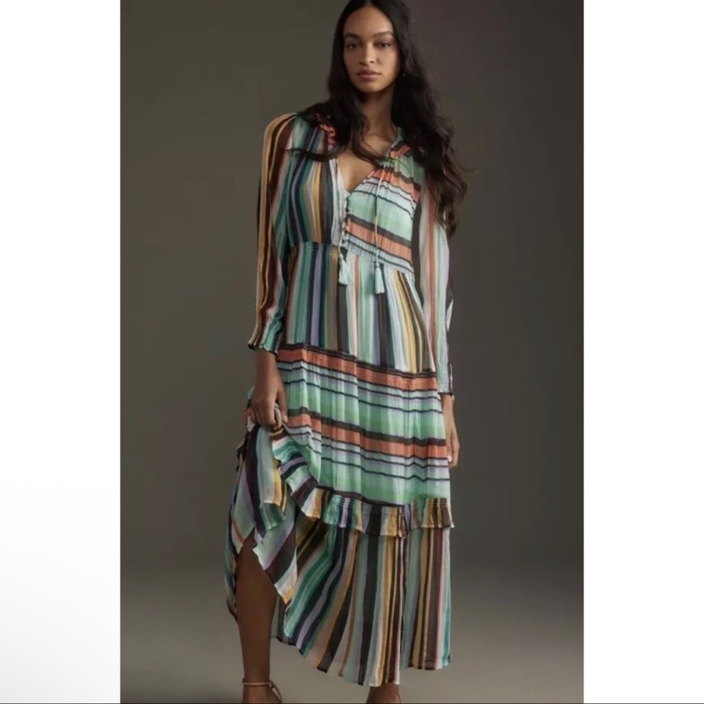 Anthropologie The Marais Printed
Chiffon Maxi Dress Size S